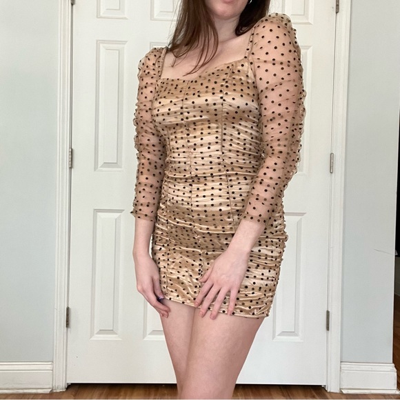 DO+BE ruched Polka Dot Dress - Picture 5 of 7